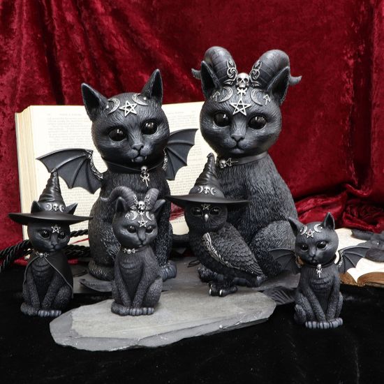 Grande figurine de chat occulte à cornes Pawzuph - Nemesis Now - L'antre de  Lilith